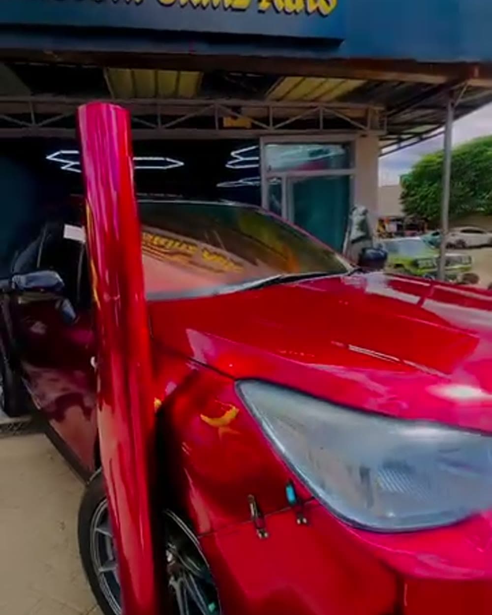 Subaru Forester XT after — Demon wine red gloss